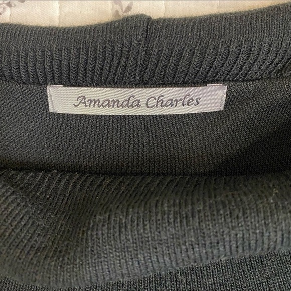 Elegant to Everyday Black Off-Shoulder Knit Sweater Dress by Amanda Charles - Picture 4 of 8